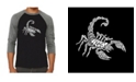 LA Pop Art Types of Scorpions Men's Raglan Word Art T-shirt